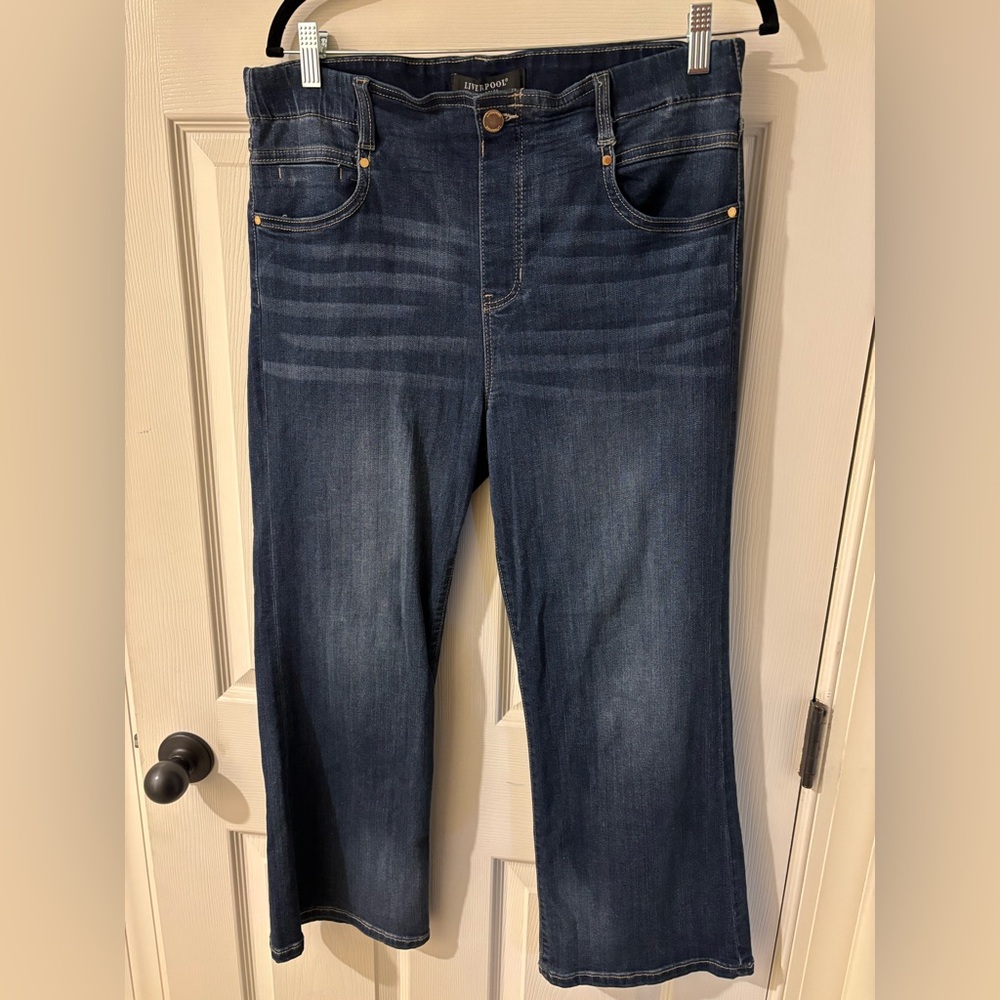 Liverpool Dark Blue Straight Leg Jeans Size 14/32